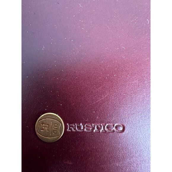 Rustico Leather Flap Writing Journal Portfolio Notebook Cover Burgundy NEW - Picture 2 of 4